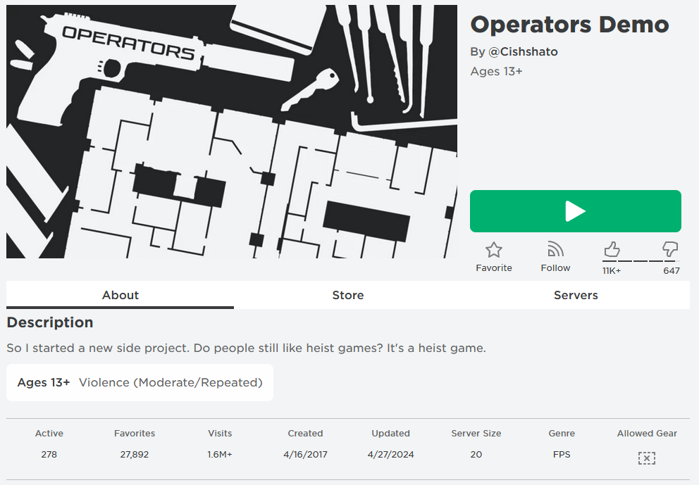 Operators Roblox Game